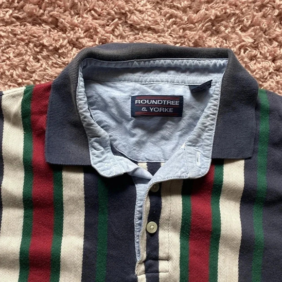 Roundtree & Yorke Striped Polo Shirt - Picture 2 of 4